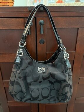 Coach Black Signature Shoulder Bag